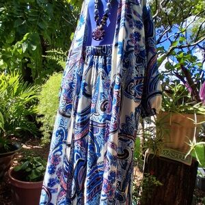 🔥 SHEIN Boho Retro 3 Pc SET Pants Duster & FREE  Bodysuit Large